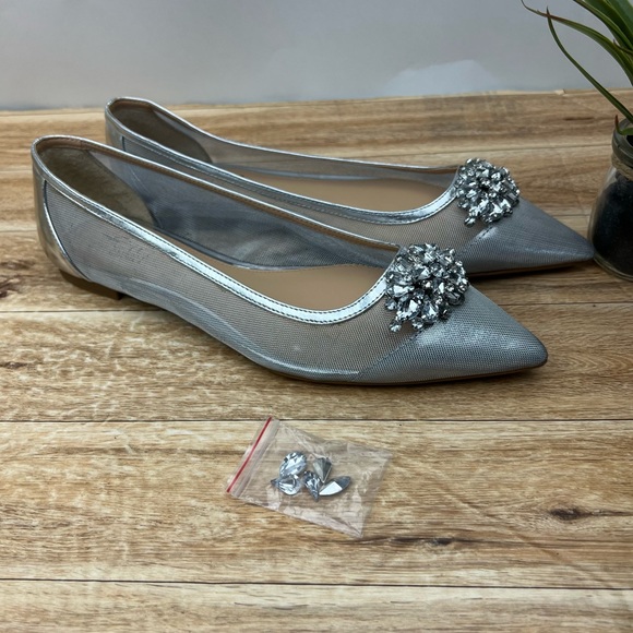 BADGLEY MISCHKA Jeri Embellished Ballet Flat sz 7.5 - Picture 5 of 8
